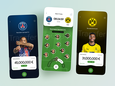 Live Soccer Score and Schedule App app design football interface league live mobile player schedule score scoreboard soccer sports statistics ui ux