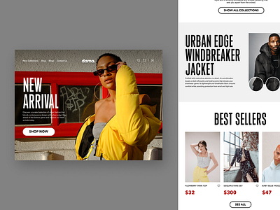 Street Wear Fashion Landing Page fashionlandingpage landingpage productdesign ui