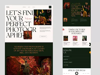 Photography Portfolio Website design design landing page design landingpage minimal modern design photography photographywebsite ui uiuxdesign web webdesign websitedesign zeyoxstudio