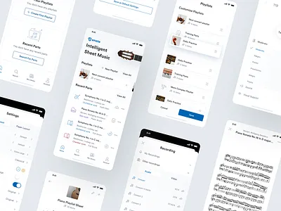 Enote | Mobile app design application mobile mobile app music music app notes responsive sheets sounds tablet ui user experience user interface ux