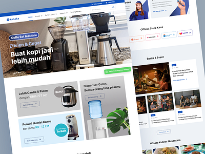 Household Appliances and Electronic Landing Page design homeliving landingpage productdesign ui