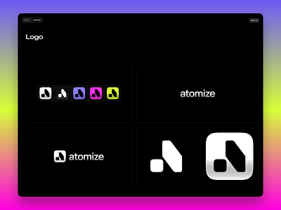 New Atomize Logo ✨ abstract atomize branding design system geometric graphic design logo logomark rebrand typography ui