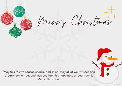 Merry Christmas Card graphic design