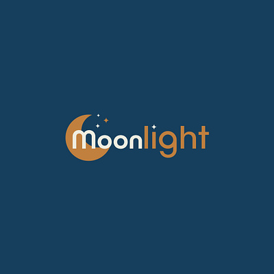 Moon Light Logo | simple strong and Flat design logo branding business logo flat and minimal graphic design logo modern moon night