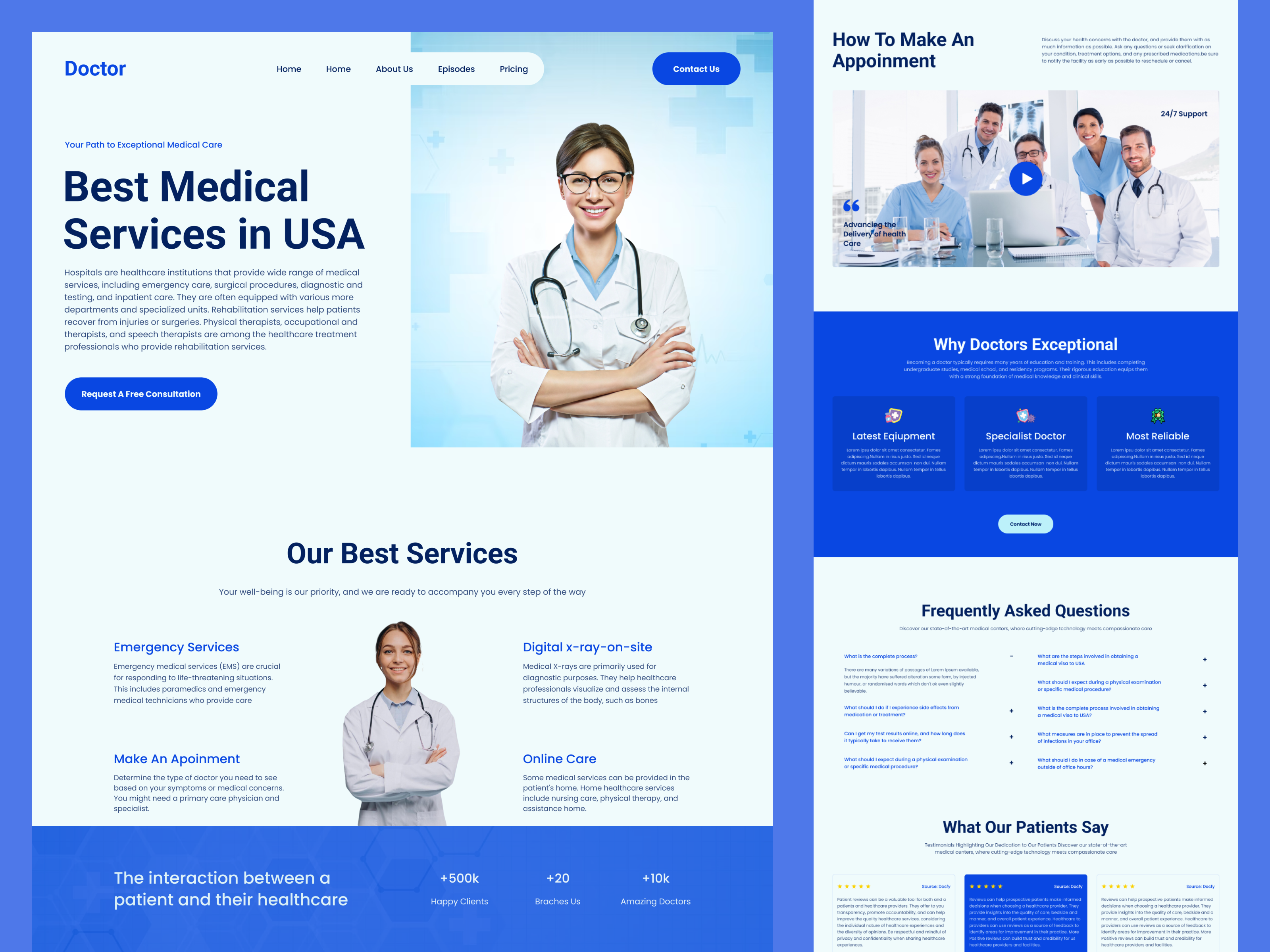 Medical booking consultancy web agency appointment clinic consultant corporate diagnostic doctor health healthcare hospital landing page medical medicine modern professional ui ux web design website