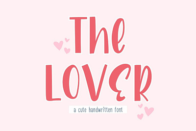 The Lover : a cute handwritten font cute fonts decorate font display font fon font goodnotes font hand writing font handwritten font kids font procreate font