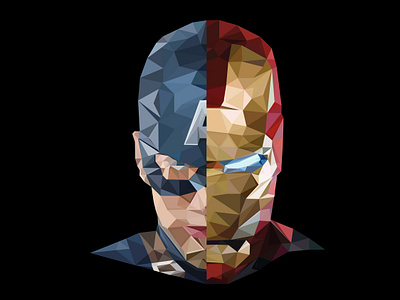 Marvel Series - Civil War adobe art avengers captain america character design civil war design graphic design illustration illustrator iron man marvel