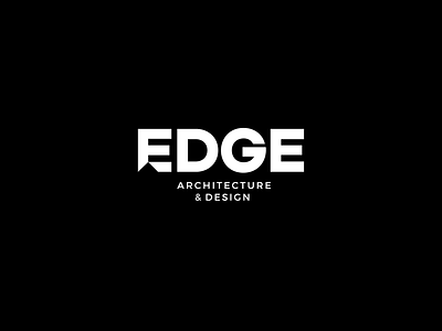 Edge architecture branding concept design double meaning house interior logo negative space roxana niculescu simple studio wordmark