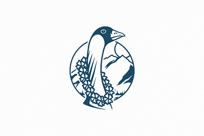 Nene Goose Hawaiian Logo (logo for sale) animal bird brand identity branding creative design creative logo duck exclusive logo floral lei goose hawaii hawaiian logo logo design logotype mountain plumeria flower sun ti leaf vector