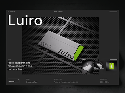 Luiro | Branding Mockups branding design download hero image landing mockup ui