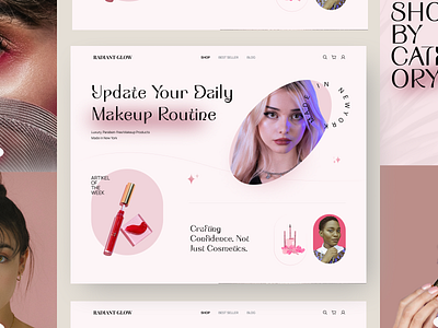 Beauty Website Landing Page beauty branding design landingpage makeup productdesign ui website