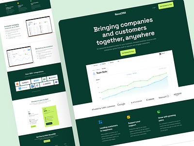 A CRM SaaS Landing Page branding design landing page saas ui ux web design