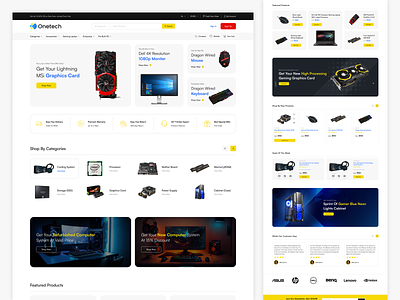 Online Computer Hardware Web Store UI Kit accessories computer hardware store computer parts computer parts store computer shop computer store design ecommerce electric parts figma figma design hardware website ui design parts store ui ux web ui design web ui kit website design