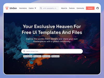 UIxGen - Web Design for Free Design Resource Provider branding business landing page business website designer land page landing page resource ui web design web page website design wow rakibul wowrakibul