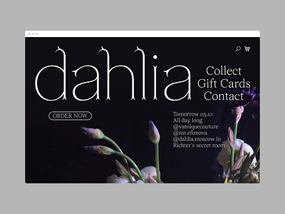 Dahlia website interface landing ui uiux ux web web design