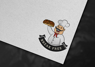 Creative Logo Design Complete for Gluten Free Cafe bread logo chef logo food man logo gluten free logo man logo uncle logo