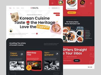 Soulful | Korean Food Landing Page design food foodlandingpage koreanfood landingpage productdesign restaurant ui