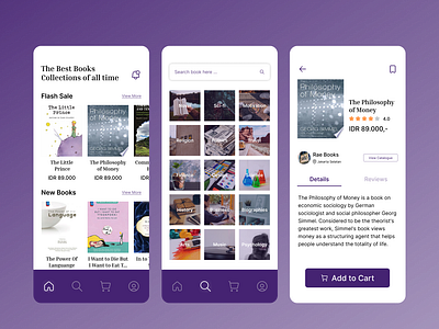 Daily UI Challenge - D21 - Book Store App app book app book store book store app book store ui daily ui challenge design ui ui design ui ux design uidesign