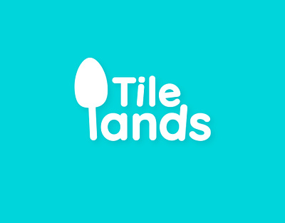 Tile lands logo branding cozy game game logo graphic design logo simple simplicity typography ui