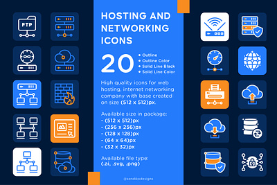 Hosting & Networking Icons Pack client cloud computing connection hosting icons interface internet intranet network networking pack server web website wifi