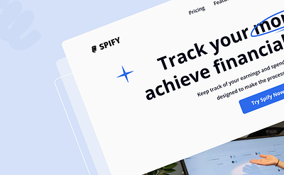 Spify Money Tracker Website budget design figma money tracker spending ui uiux ux