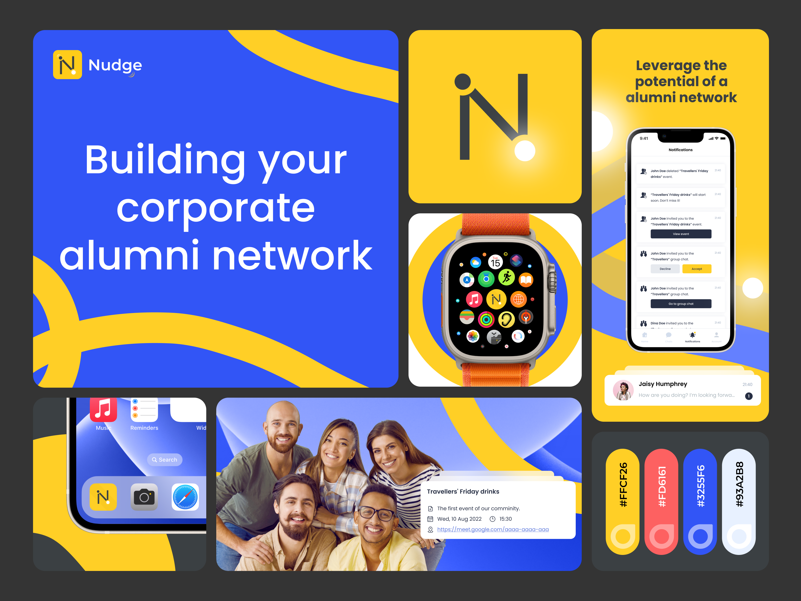 Networking platform for students & alumni animation app apple branding bue college dashboard design frames france graphic design illustration logo motion graphics students ui usa vector yellow