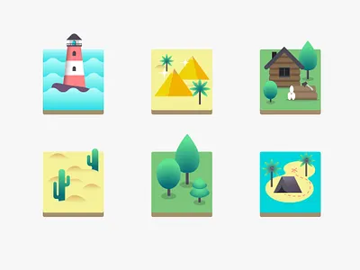 Tile lands game tile designs game game assets game design graphic design icons illustration simple simplicity tiles ui