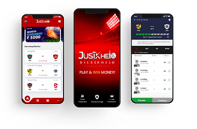 Fantasy Gaming App justkhelo ui