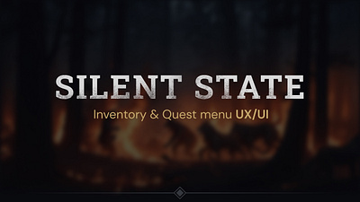 SILENT STATE - Game UI animation game game ui game uiux information architecture inventory quest menu research ui
