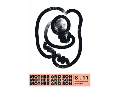 Affiche exposition / Mother & Son / Toulouse branding graphic design