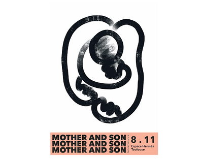 Affiche exposition / Mother & Son / Toulouse branding graphic design