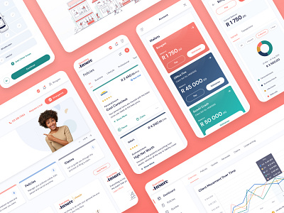 Everything.Insure - Insurance Platform branding claims components dashboard design design system graphs illustration insurance interface mobile policies portal product design quotes responsive ui ux wallet web