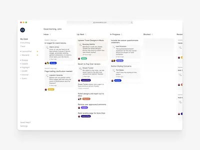 Design Project Board agency card clean design systems kanban minimal project management saas tailwind workflow