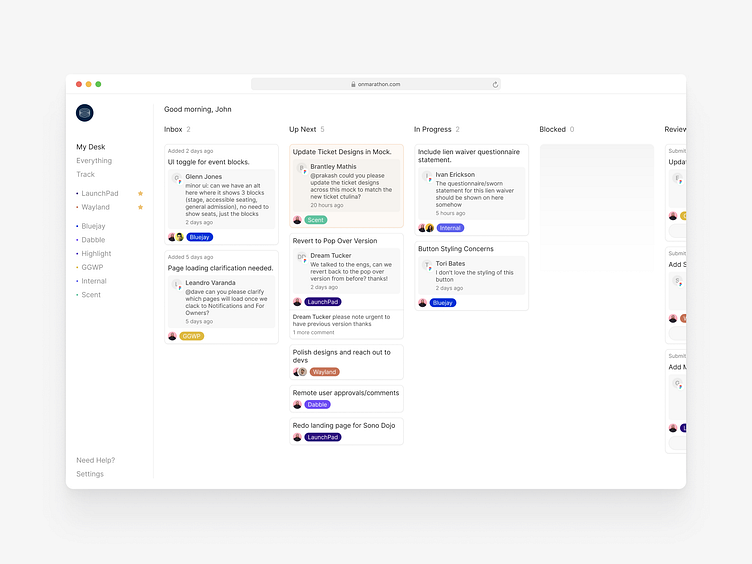 project board design examples