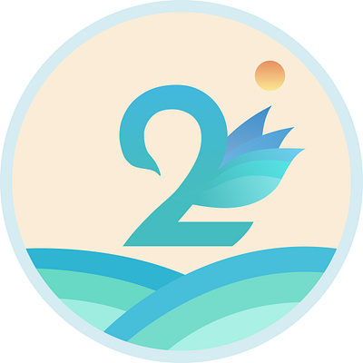 Logo for 2 color design illustration logo ui