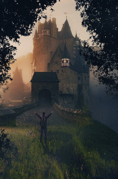 New adventure! castle design graphic design merge new photoshop