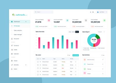 CRM Dashboard Design app application branding clean dashboard design graphic design illustration interface logo minimal mobile ui uiux