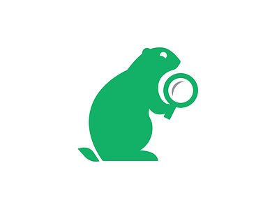Green Gopher animal flat style forsell gopher green icon illustration logo minimal search seo simple