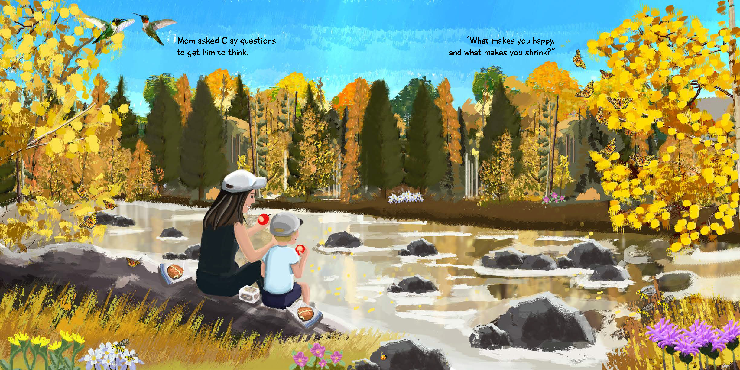 The Long Forest Trail Child Book Illustrations beautiful illustrations book illustrations child child book illustrations colorfull digital painting illustrations illustrator kids illustrations nature illustrations photoshop