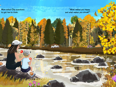 The Long Forest Trail Child Book Illustrations beautiful illustrations book illustrations child child book illustrations colorfull digital painting illustrations illustrator kids illustrations nature illustrations photoshop