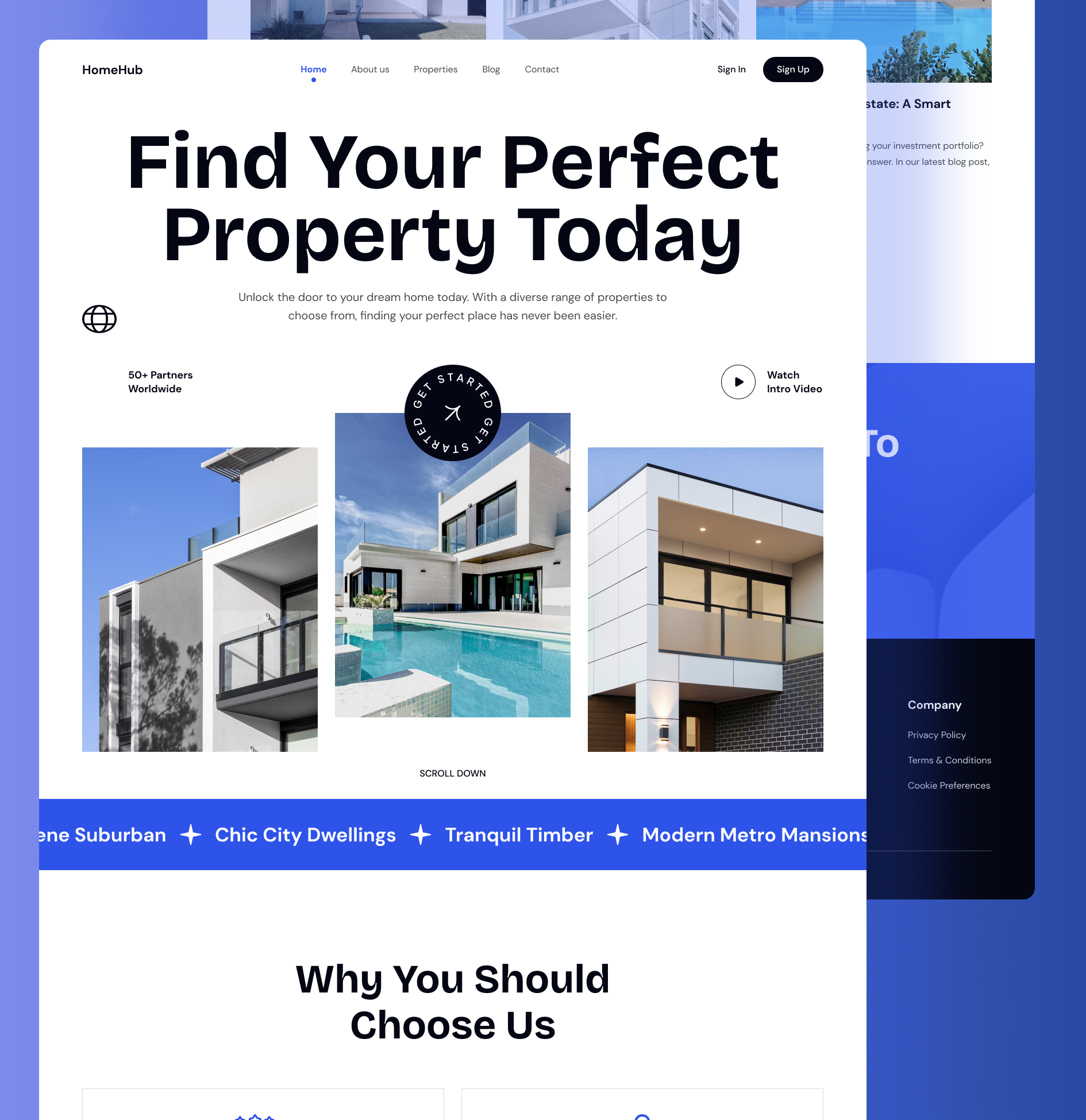 Real Estate Landing Page Design agency airbnb awwward card creative design landing page property real estate ui unique design website