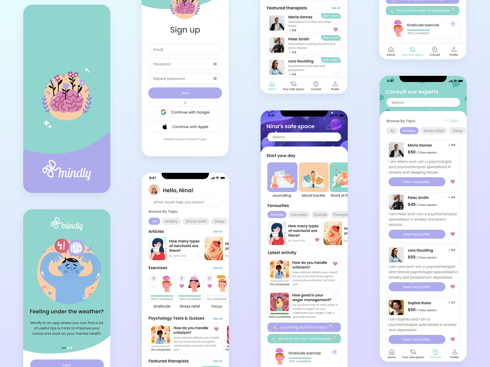 mindly-mental-health-coaching-app-by-nina-ristic-on-dribbble