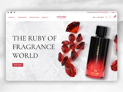 (https://redrubyperfume.com/) Red Ruby Perfumes ecommerce fragrance landing page perfume perfume bottle perfume store shop store ui ux webdesign