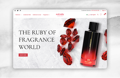 (https://redrubyperfume.com/) Red Ruby Perfumes ecommerce fragrance landing page perfume perfume bottle perfume store shop store ui ux webdesign