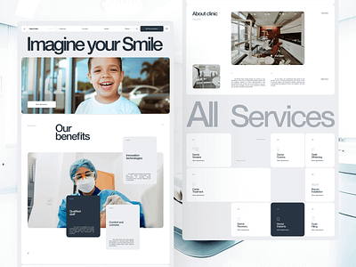 Dental Clinic Website Homepage adaptive clinic dental dentist design health landing medicine mobile ui ux web website