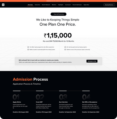 Pricing Page Design for a New Age Platform for Python Trading. branding graphic design landing page design product design ui ui design ux ux design web design