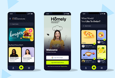 Food Delivery App - Home Cooked Meals food food delivery home cooked meals mobile product design