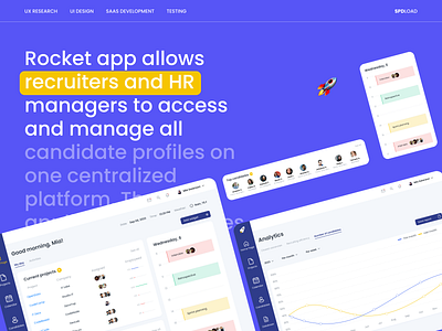 Rocket | Recruiting Management Platform ui ui design web design website design