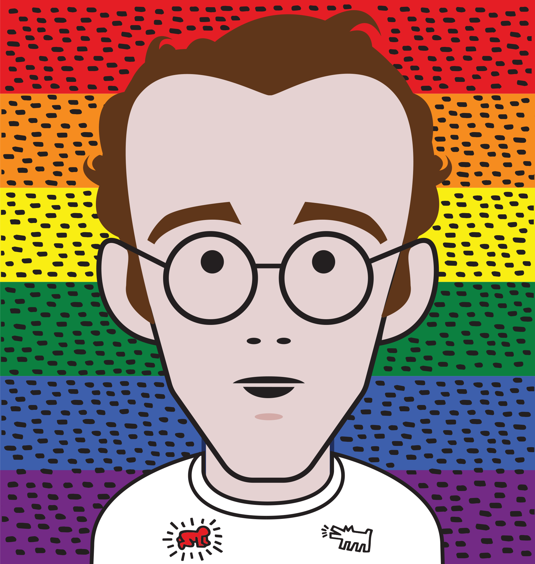 Keith Haring Portrait keithharing popart vectorart