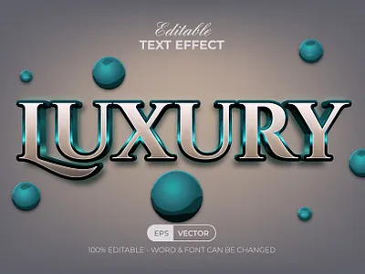 Luxury Text Effect Metal Style design editable effect font lettering metal modern shiny sign silver style text type typeface typography